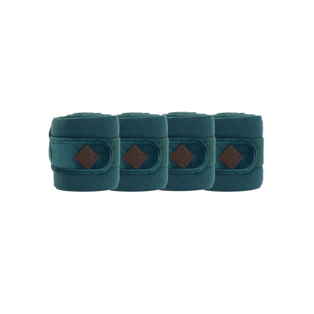 KENTUCKY® HORSEWEAR Fleecebandagen Velvet, 4er-Set, smaragdgrün