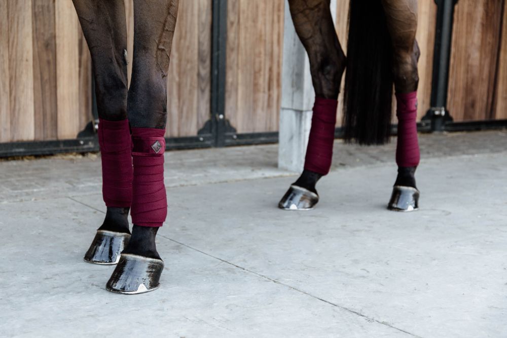 KENTUCKY® HORSEWEAR Fleecebandagen Velvet, 4er-Set, bordeaux