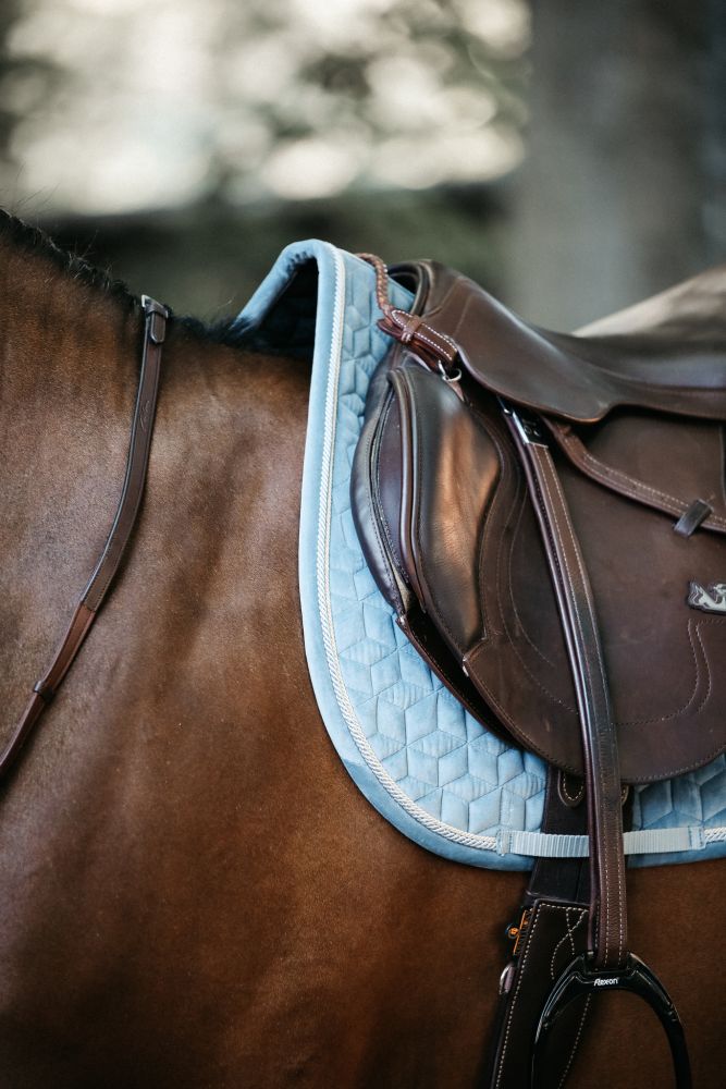 KENTUCKY® HORSEWEAR Schabracke Velvet Springen, hellblau