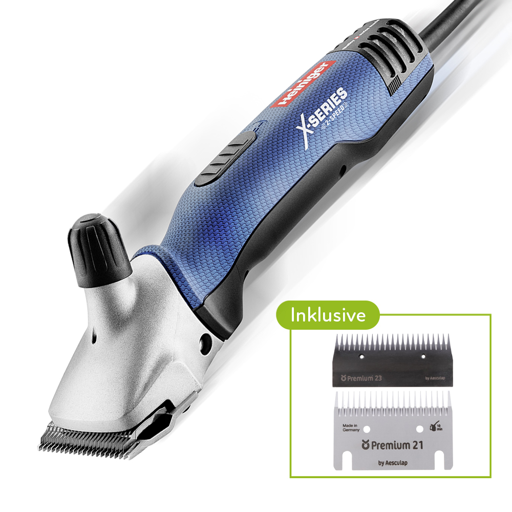 HEINIGER XPERIENCE 2-SPEED Viehschermaschine mit Schermesser-Set 21/23 