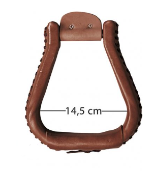 WESTERN IMPORTS® Leather Stirrups XL, dunkel