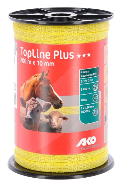 AKO TopLine Plus Weidezaunband, Breite: 10 mm