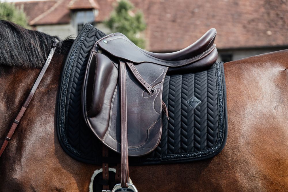 KENTUCKY® HORSEWEAR Schabracke Glitter Stone Dressur, schwarz