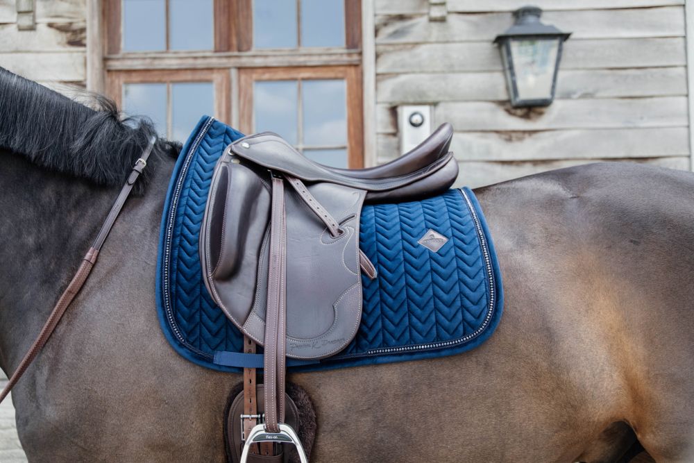 KENTUCKY® HORSEWEAR Schabracke Velvet Pearls Dressur, marine