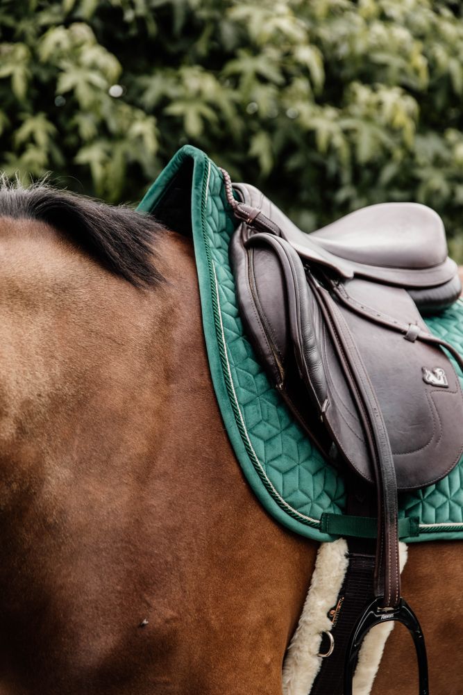 KENTUCKY® HORSEWEAR Schabracke Velvet Springen, dunkelgrün