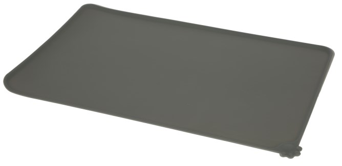 KERBL Napfunterlage aus Silikon, grau, 47x29 cm