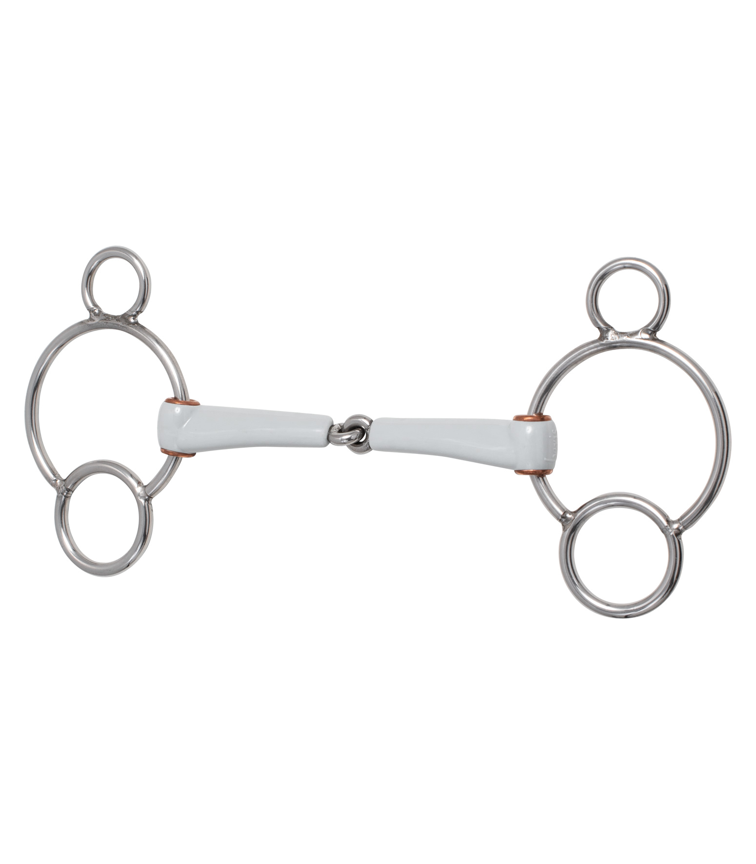 BERIS 3-Ring Gebiss, einfach gebrochen, medium