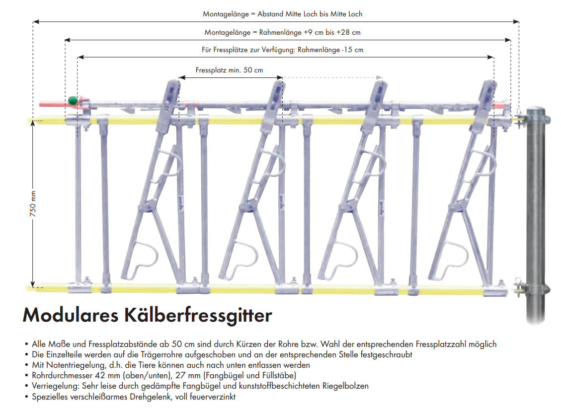 PATURA Trägergestell Kälberfressgitter
