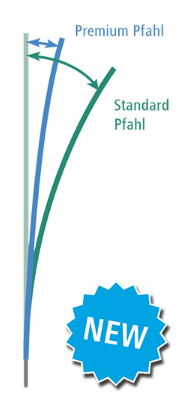 AKO PREMIUM Ersatzpfahl, Höhe: 122 cm, blau