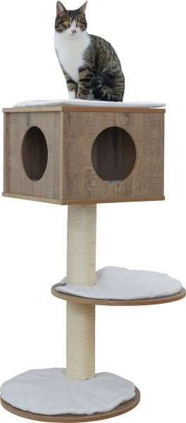 KERBL Wandkratzbaum Dinari light, 45x45x106cm, braun/weiß