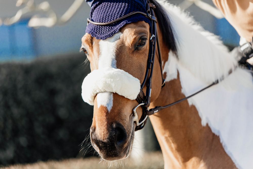 KENTUCKY® HORSEWEAR Schaffell-Nasenriemenschoner, natur