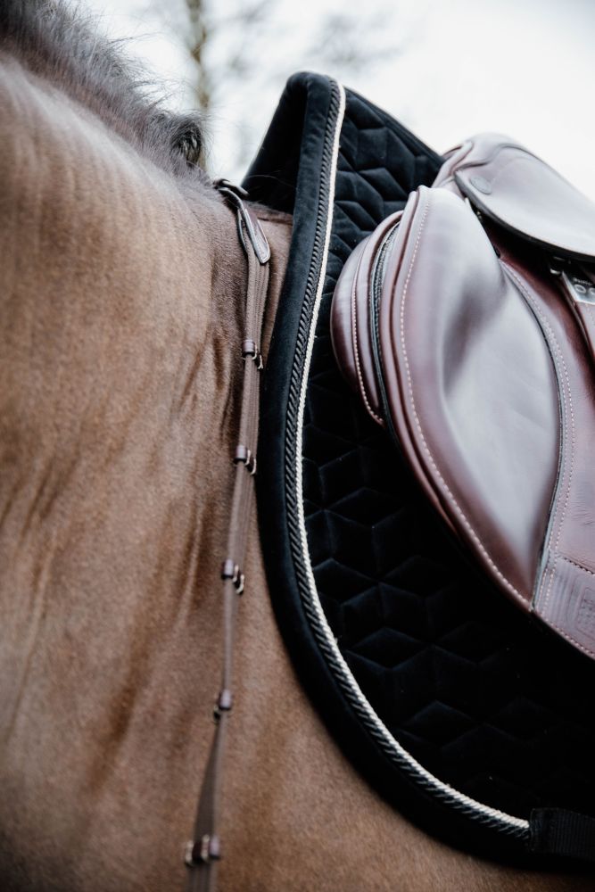 KENTUCKY® HORSEWEAR Schabracke Basic Velvet Springen, schwarz 