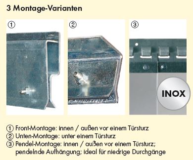 PATURA PVC-Streifenvorhang, 300 x 3 mm, blau transparent