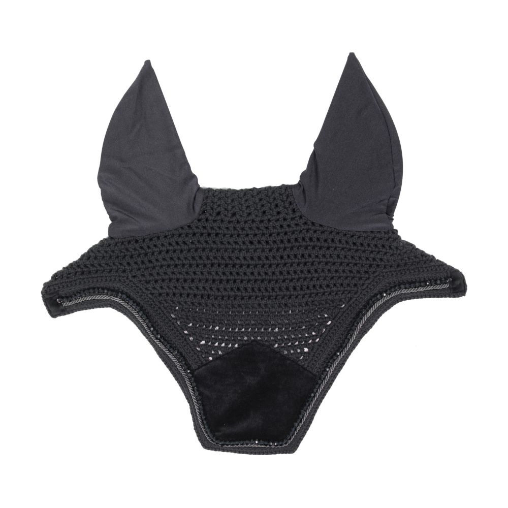 KENTUCKY® HORSEWEAR Fliegenhaube Wellington Velvet Pearls, schwarz