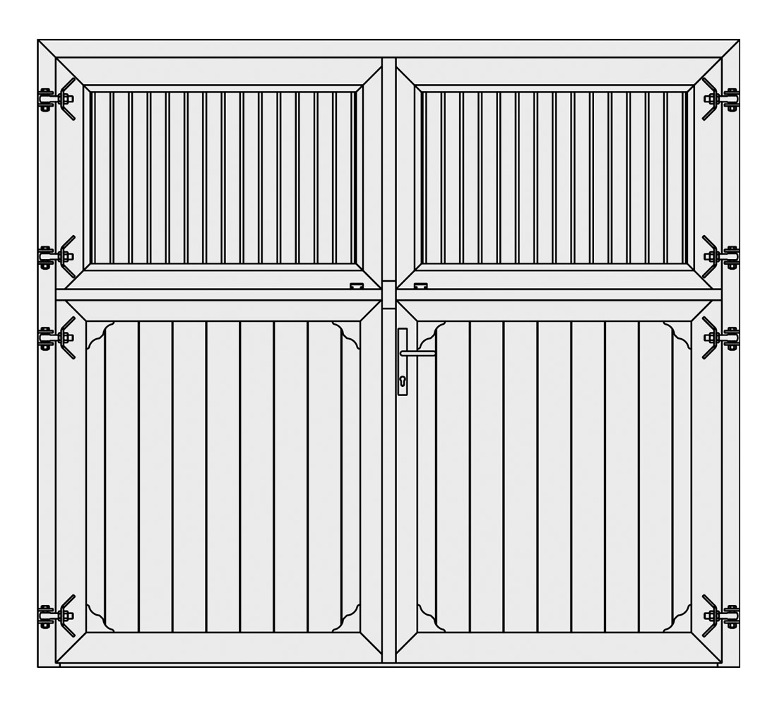 GROWI® Stalltor mit Drehfenster