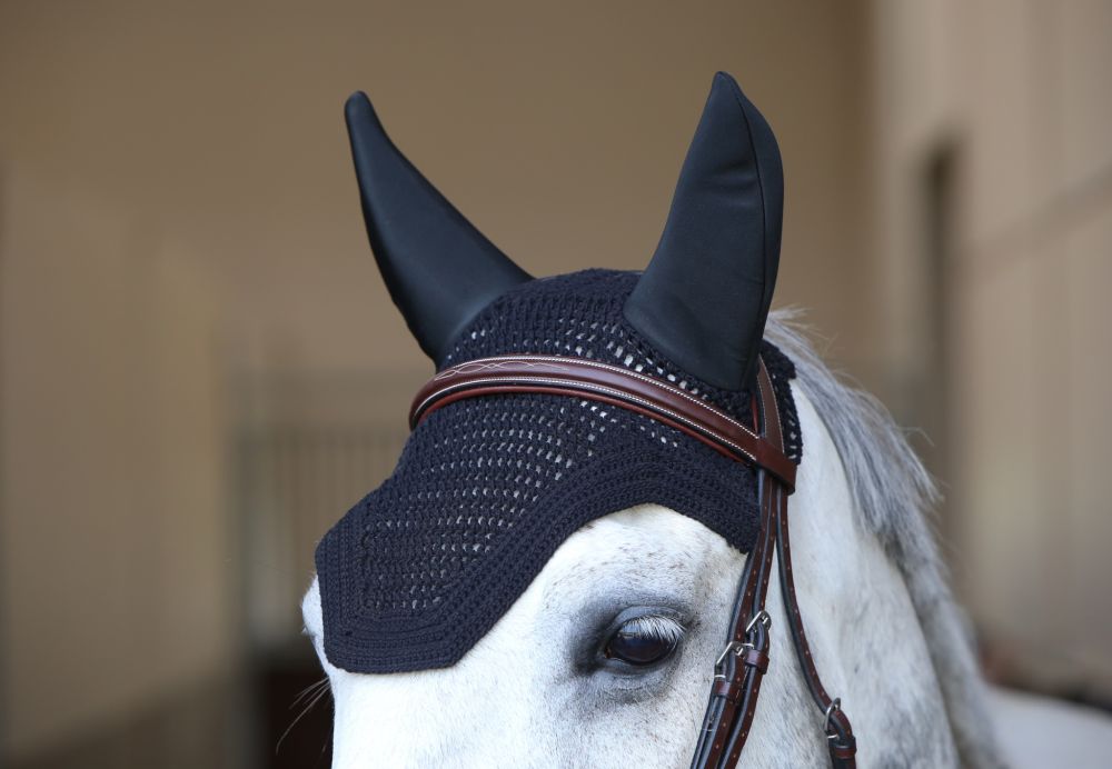 KENTUCKY® HORSEWEAR Fliegenhaube Wellington Soundless, schwarz