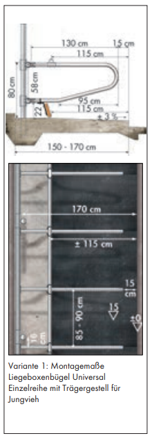 PATURA Liegeboxenbügel Universal - für Jungvieh