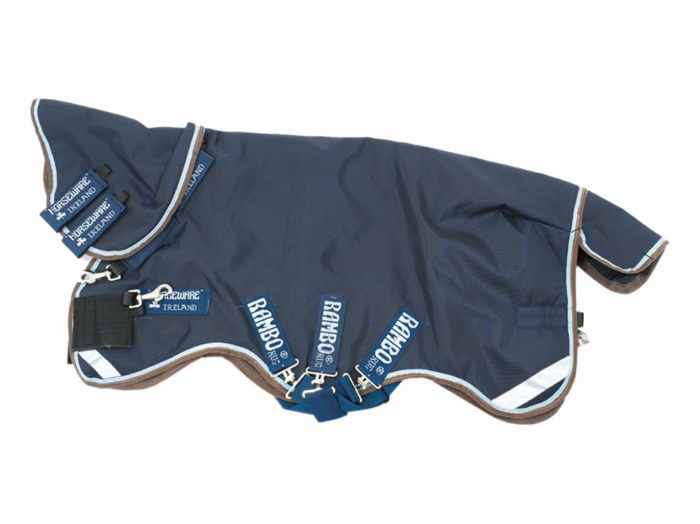HORSEWARE® Rambo® Duo Plus Turnout, 100 g (+ 300 g Liner), navy/sky blue