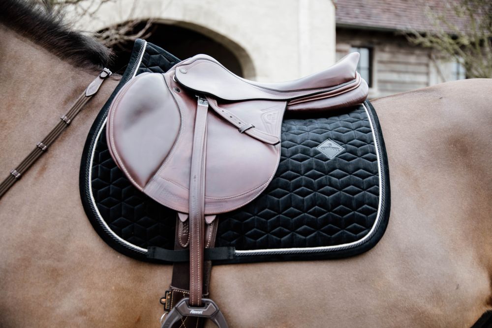 KENTUCKY® HORSEWEAR Schabracke Basic Velvet Springen, schwarz 