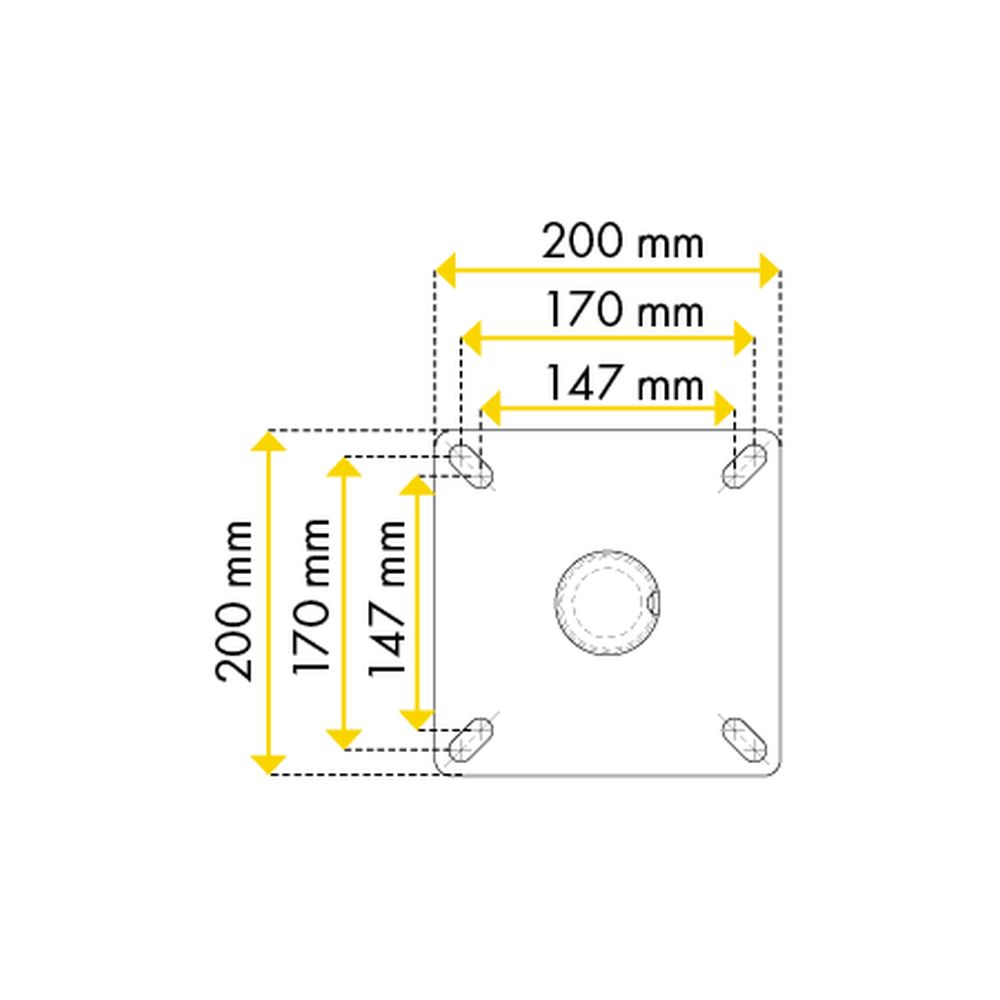 PATURA Pfosten Ø 60 mm, mit Bodenplatte