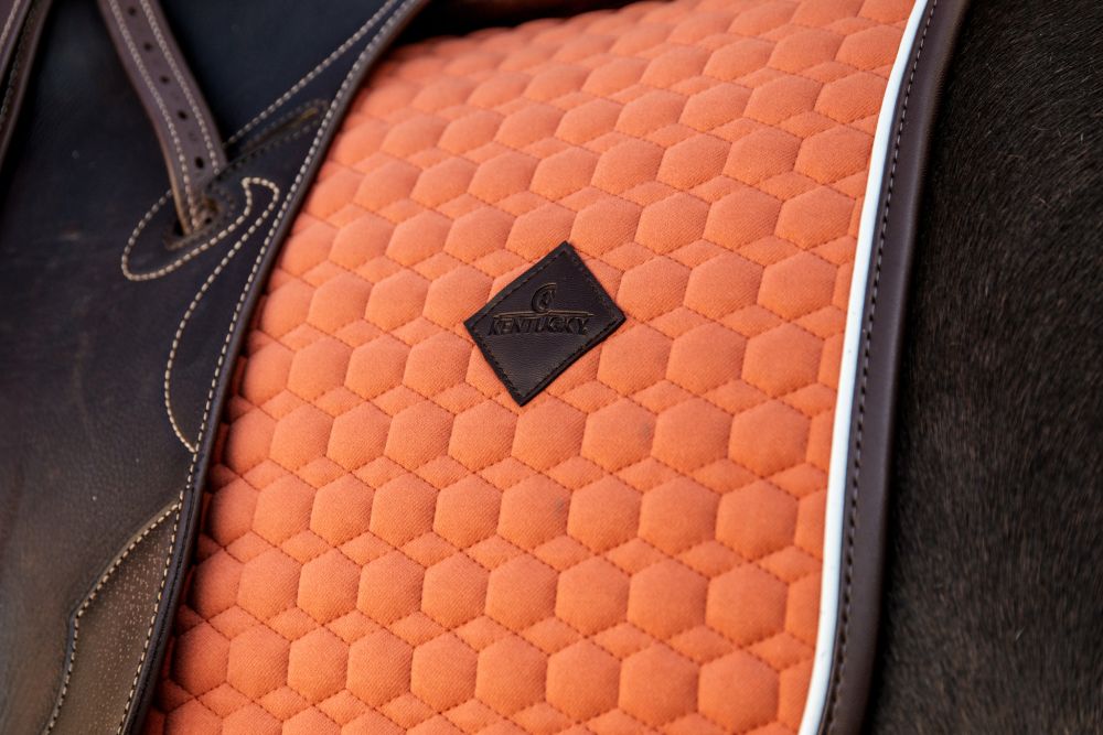 KENTUCKY® HORSEWEAR Schabracke Classic Leder Dressur, orange