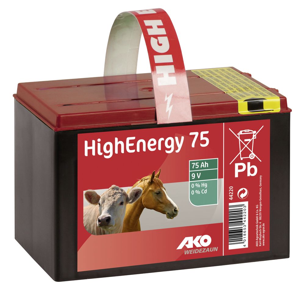 AKO 9 Volt High Energy Saline Trockenbatterie mit Trageband