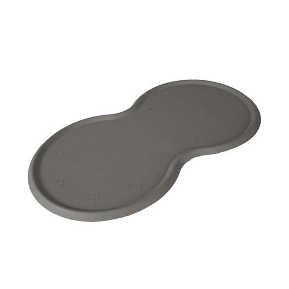 TRIXIE Napfunterlage aus Naturgummi - 45 × 25 cm, dunkelgrau