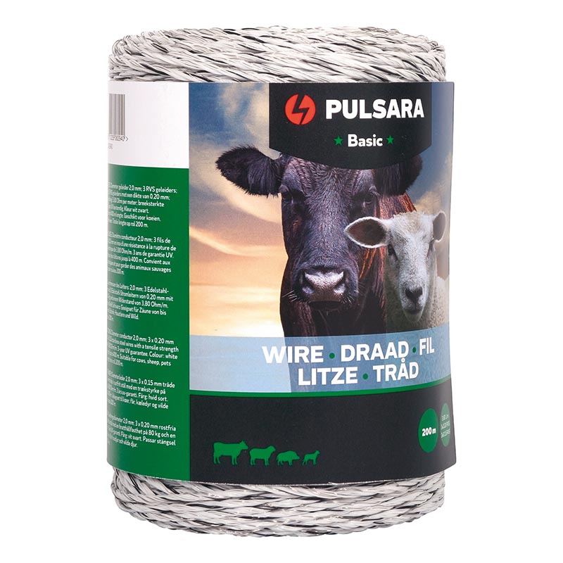 PULSARA Kunststoff-Litze Basic, weiß/schwarz