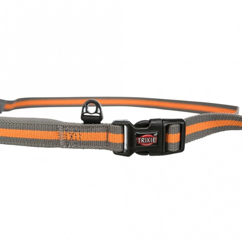 TRIXIE Jogging-Hundeleine, grafit/papaya