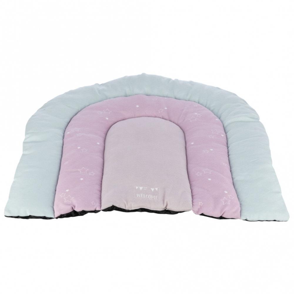 TRIXIE Junior Liegematte Patchwork - 68 x 62 cm, mint/flieder/rosa