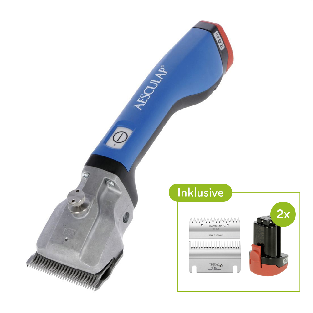 AESCULAP Bonum Akkuschermaschine für Rinder mit Messer-Set GT502, GT501