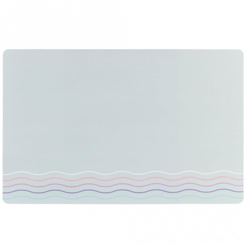 TRIXIE Napfunterlage Wellen - 44 × 28 cm, grau