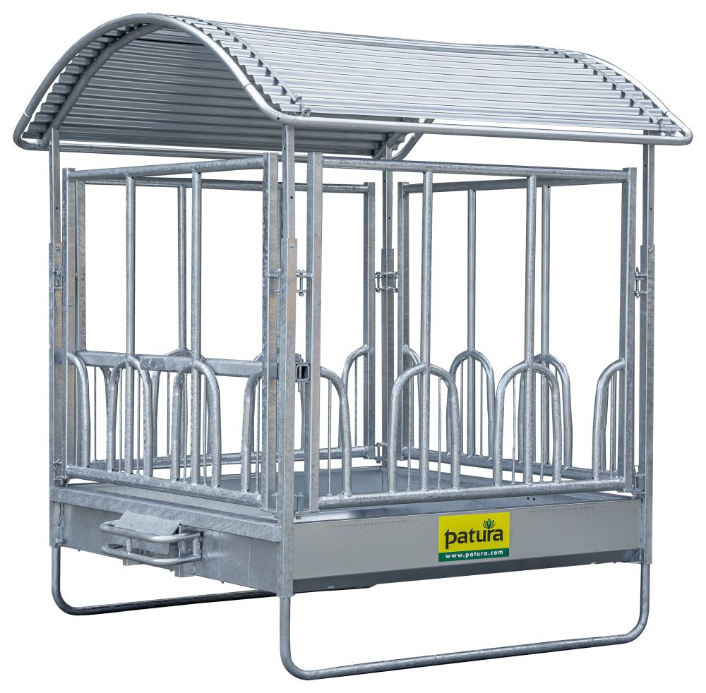 PATURA Profi-Viereckraufe mit Universalfressgitter