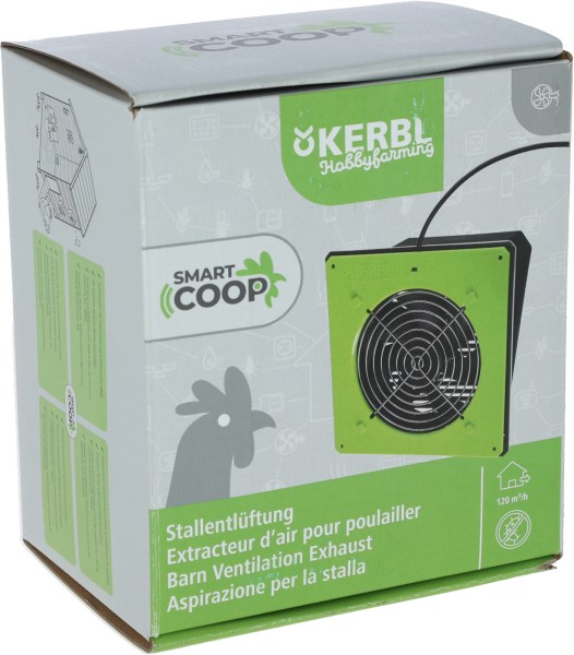 KERBL SmartCoop Stallentlüftung, Luft bläst nach außen