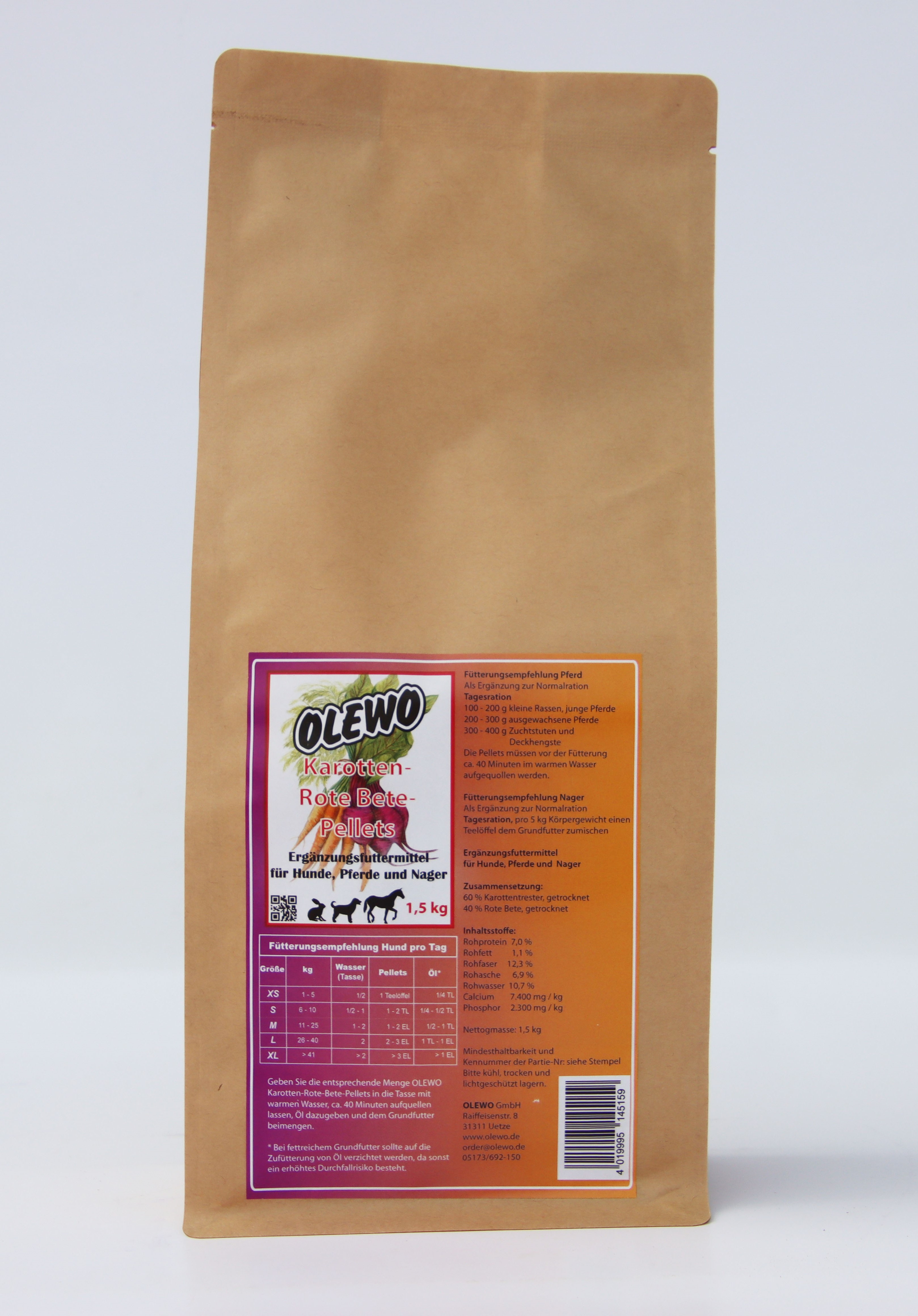 OLEWO Karotten-Rote Beete Pellets