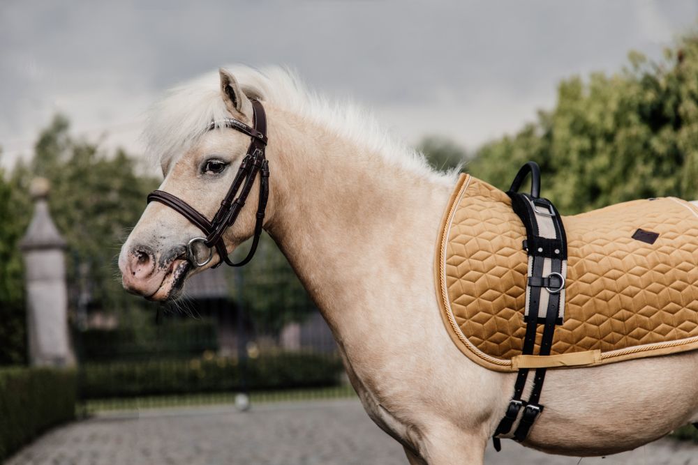 KENTUCKY® HORSEWEAR Pony-Schabracke Velvet Springen, senfgelb