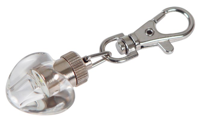 KERBL Maxi Safe Herz-Leuchtanhänger LED, klar, 3 x 2,5 cm