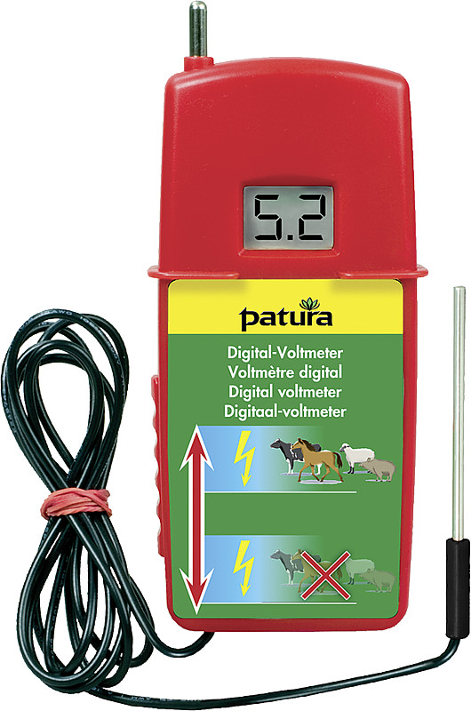 Weidezaunmessgerät mit Digital-Voltmeter