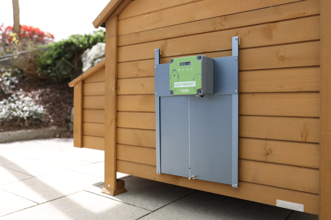 KERBL Automatische Hühnerklappe Komplettset EasyProtect, Breite 28,5 cm x Höhe 25 cm