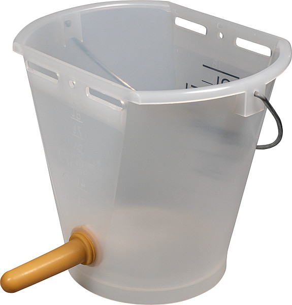 Nuckel-Tränkeeimer 9 l, transparent