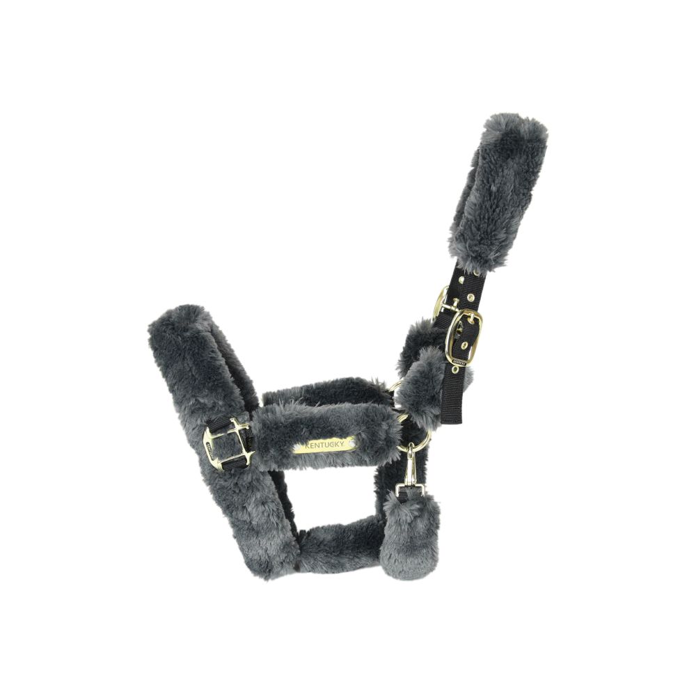 KENTUCKY® HORSEWEAR Lammfell Transport-Halfter, grau