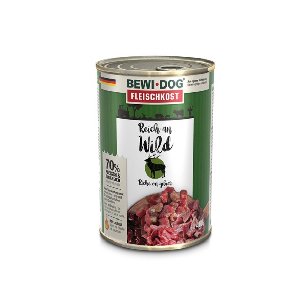 BEWI DOG® reich an Wild
