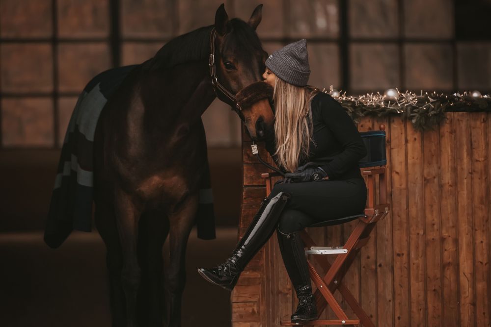 KENTUCKY® HORSEWEAR Schaffell-Halfter-Set, braun