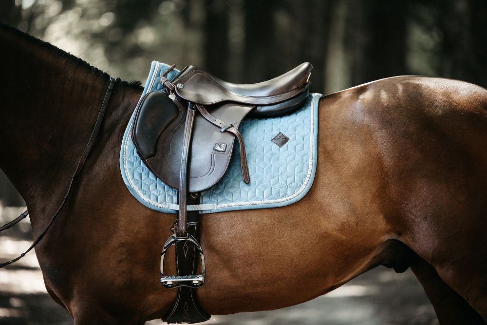 KENTUCKY® HORSEWEAR Schabracke Velvet Springen, hellblau