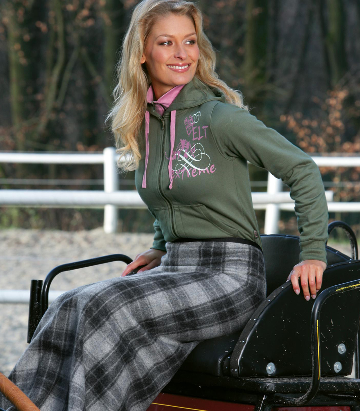 Bockdecke Wollstoff karo