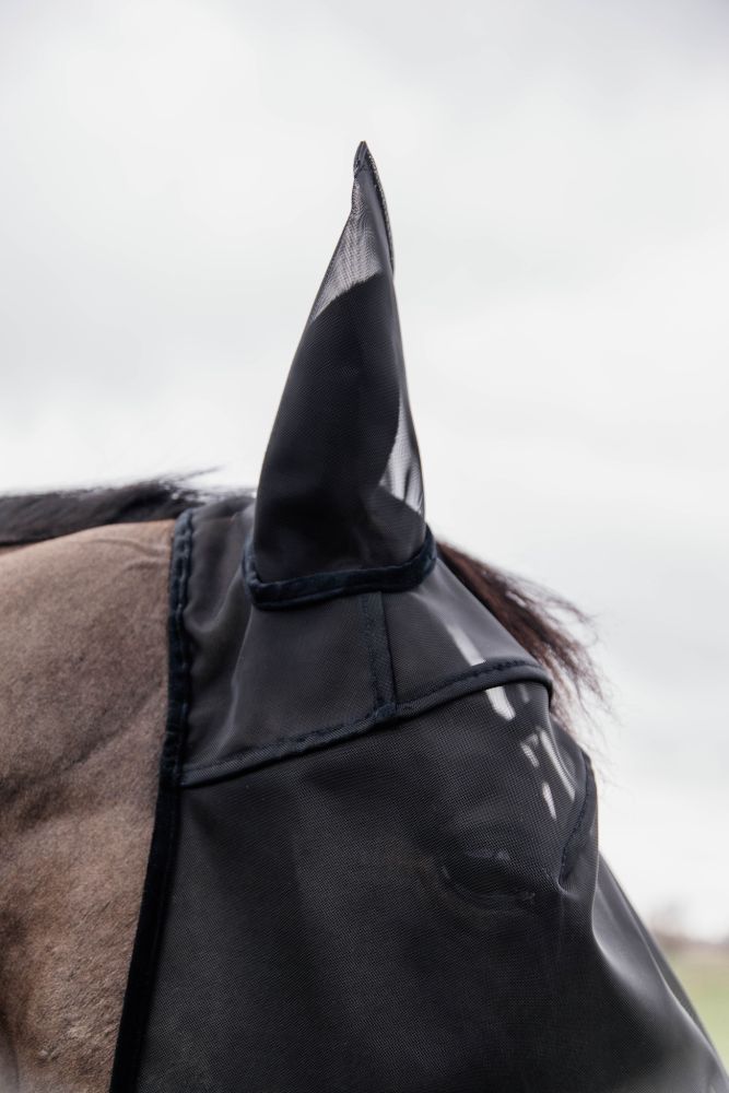 KENTUCKY® HORSEWEAR Fliegenmaske mit Ohren- und Nüsternschutz, schwarz
