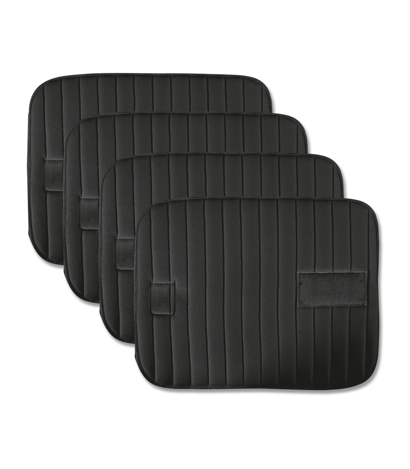 WALDHAUSEN Bandagierkissen mit Klett, 4er Set WALDHAUSEN Bandagierkissen im 4er Set in schwarz, weich gepolstert mit vertikalen Nähten und Klettverschluss.