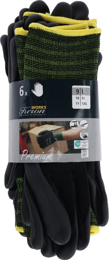 KERBL Arbeitshandschuh Premium, 6er-Pack