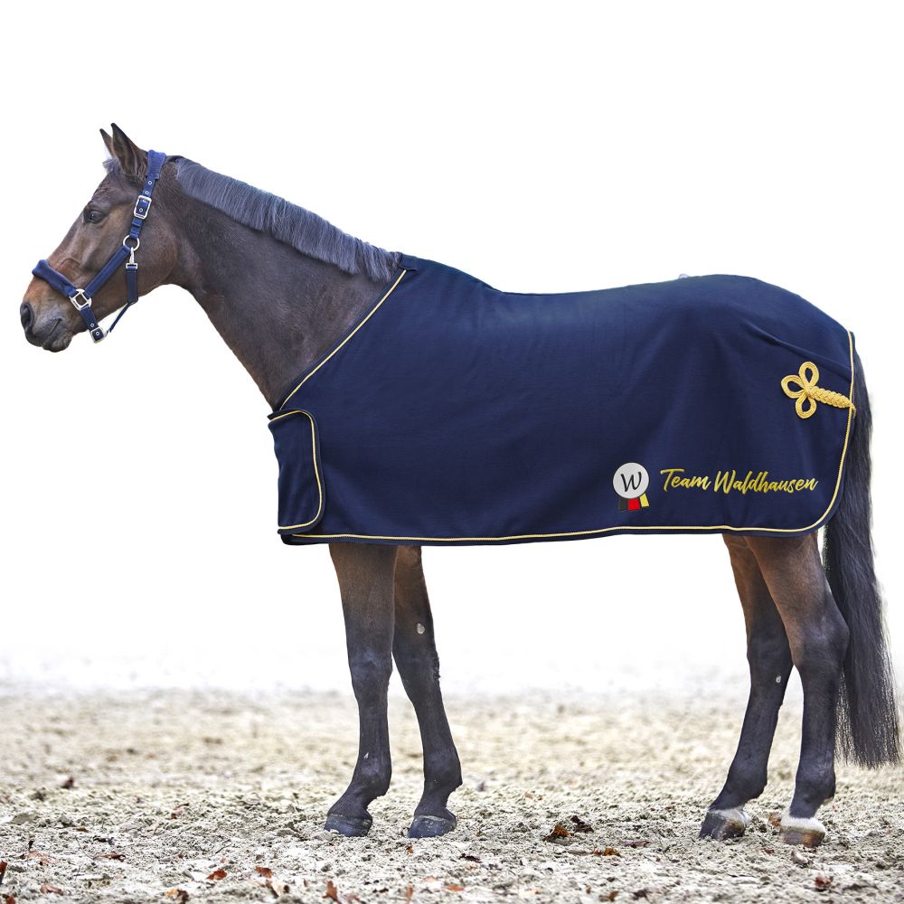 WALDHAUSEN Fleece- & Sponsorendecke, blau/gold