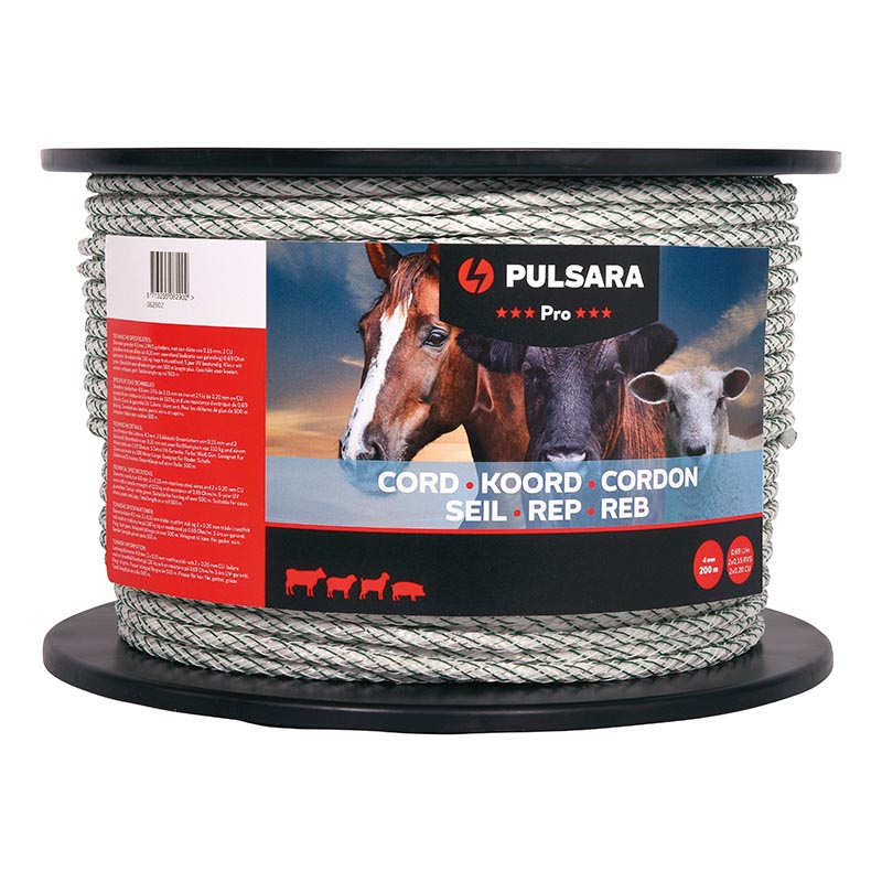 PULSARA Cord Pro, 4 mm, weiß/grün